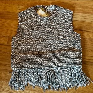 ACNE STUDIOS KNIT WOVEN TOP